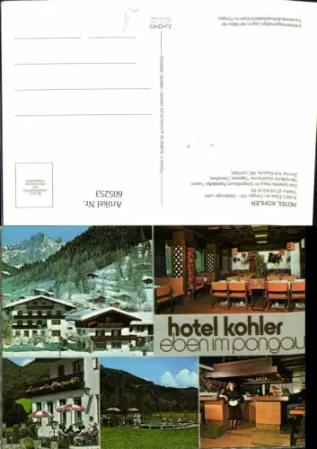 605253,Mehrbild Ak Eben i. Pongau Hotel Kohler