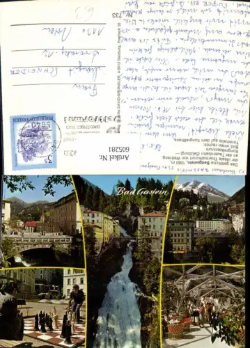 605281,Mehrbild Ak Bad Gastein Wasserfall Kongreßzentrum Schach