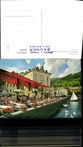 605309,Zell a. See Teilansicht Seehotel u. Strandcafes Zauner