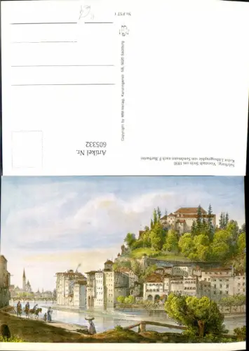 605332,Künstler Ak F. Barbarini Salzburg Vorstadt Stein um 1850