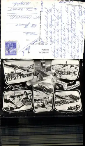 605424,Mehrbild Ak Saalbach-Hinterglemm Wintersport Seilbahn Gondel Schattberg Zwölferkogel