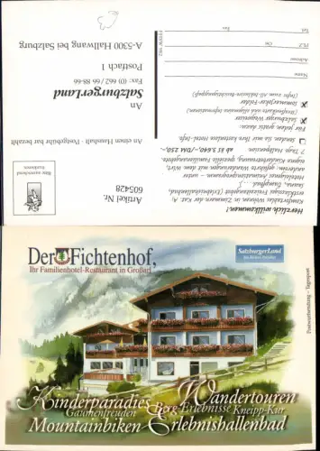 605428,Großarl Fichtenhof Reklame Ak