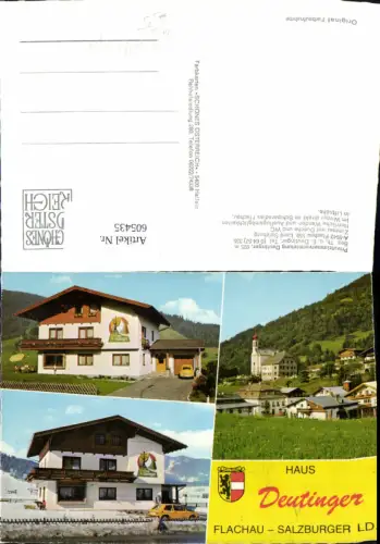 605435,Mehrbild Ak Flachau Haus Deutinger Wintersport VW Golf VW Käfer