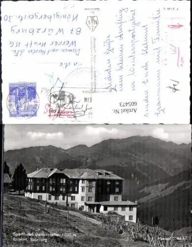 605473,Foto Ak Krimml Sporthotel Gerlosplatte