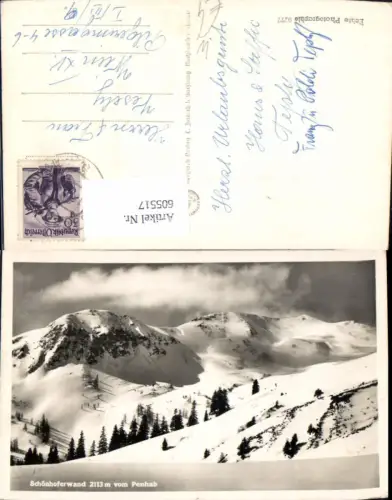 605517,Foto Ak Saalbach-Hinterglemm Schönhoferwand v. Penhab Winteransicht