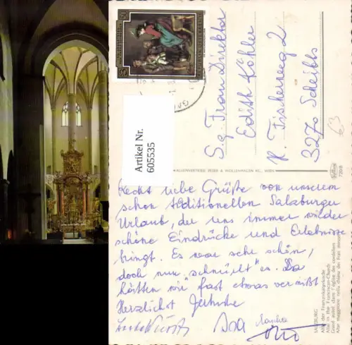 605535,Salzburg Altar d. Franziskanerkirche Kirche Innenansicht