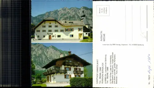 605548,Mehrbild Ak St Leonhard b. Salzburg Gasthof Simmerlwirt