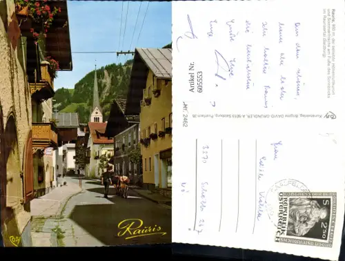 605553,Rauris Dorfmotiv m. Kühe Rinder