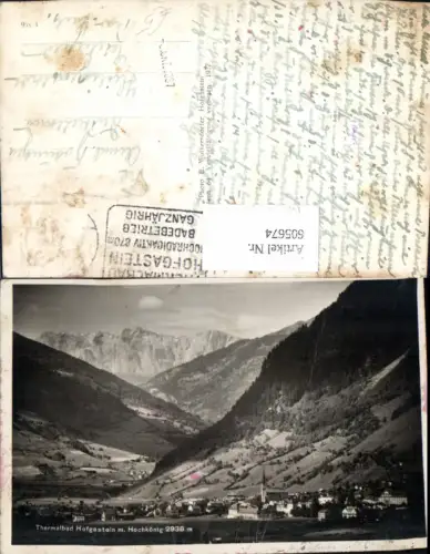 605674,Foto Ak Thermalbad Hofgastein m. Hochkönig Totale