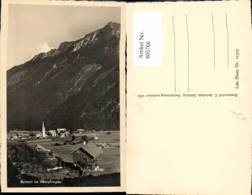 605766,Foto Ak Krimml i. Oberpinzgau Ansicht m. Kirche