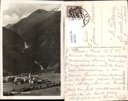 605767,Foto Ak Krimml m. d. Wasserfällen Wasserfall