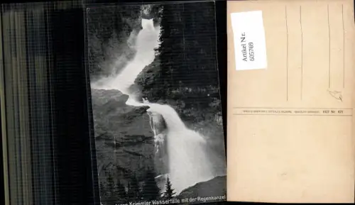 605769,Krimml die unteren Krimmler Wasserfälle m. d. Regenkanzel Wasserfall