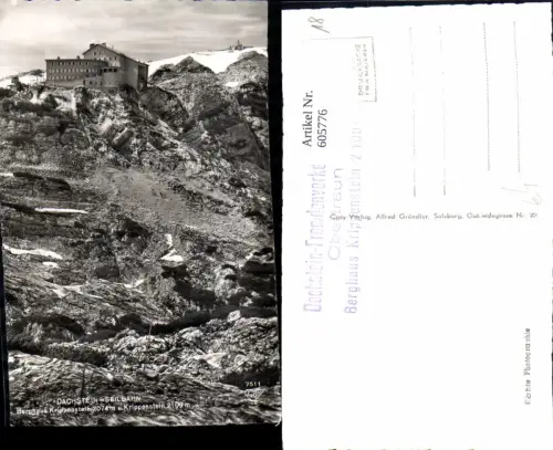 605776,Foto Ak Obertraun Dachstein Seilbahn Berghaus Krippenstein u. Krippenstein