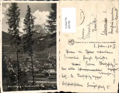605782,Foto Ak Bischofshofen g. d. Manndlwand Hochkönig