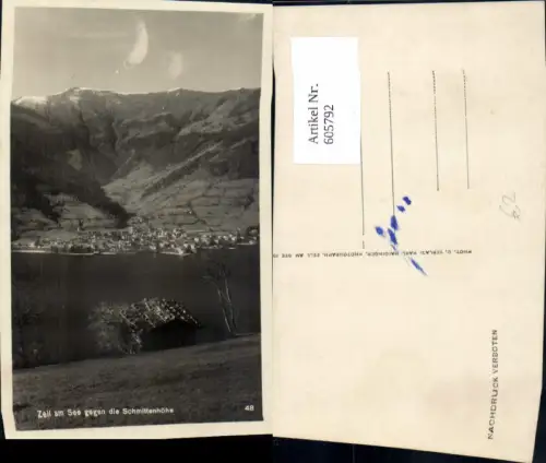 605792,Foto Ak Zell a. See geg. d. Schmittenhöhe