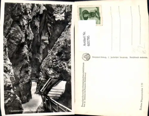 605795,Foto Ak Liechtensteinklamm Hohe Brücke St Johann i. Pongau