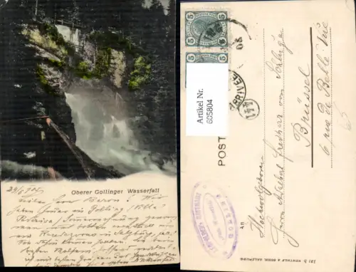 605804,Golling Oberer Gollinger Wasserfall 1905
