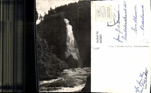 605805,Foto Ak Kitzlochklamm Schleierfall Wasserfall Taxenbach Lend