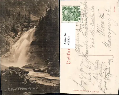 605826,Krimml Mittlerer Krimmler Wasserfall