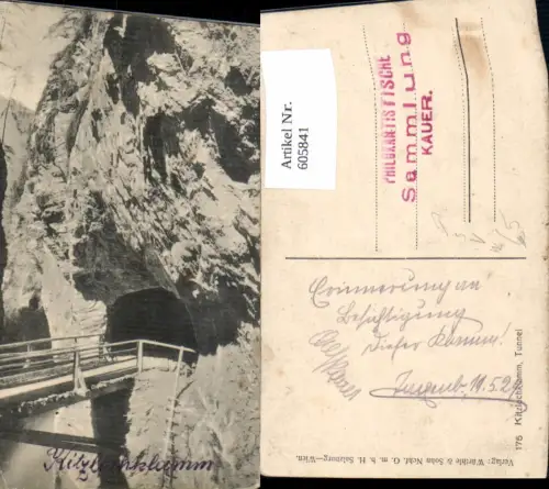 605841,Taxenbach Lend Kitzlochklamm Stempel Philokartistiche Sammlung Kauer pub Würthle Sohn 175