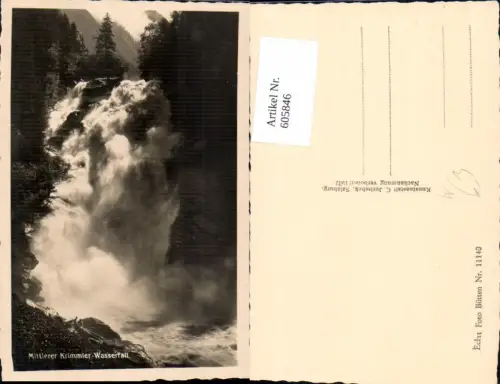 605846,Foto Ak Krimml Mittlerer Wasserfall