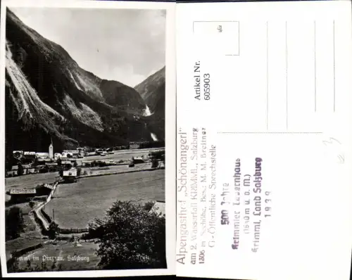 605903,Foto Ak Krimml i. Oberpinzgau m. d. Wasserfällen