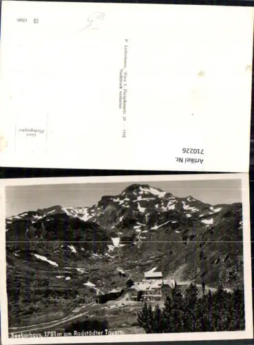 710226 Foto AK Seekarhaus a. Radstädter Tauern Obertauern