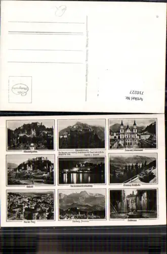 710227 Mehrbild AK Salzburg Hohensalzburg Dom Hellbrunn Altstadt Mirabellgarten