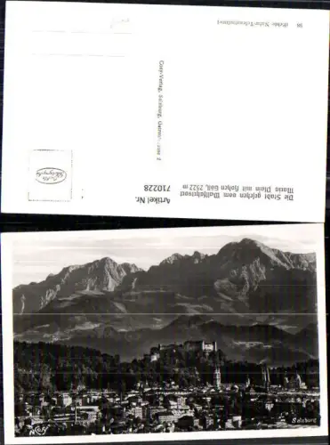 710228 Foto AK Salzburg v. Maria Plain gesehen mit Hohen Göll