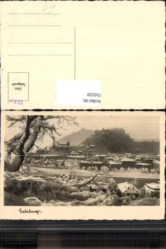 710229 Foto AK Salzburg im Winter Blick auf Festung