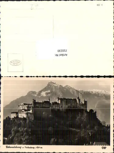 710230 Foto AK Salzburg Hohensalzburg u. Untersberg