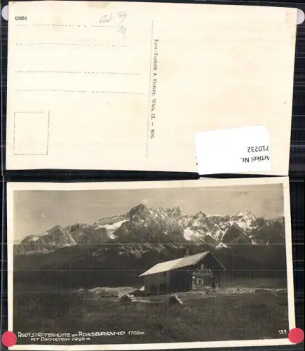 710232 Radstadt Radstädterhütte a. Rossbrand mit Dachstein