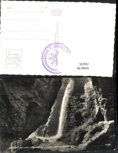 710235 Foto AK Liechtensteinklamm b. St Johann im Pongau Schleiferfall Wasserfall