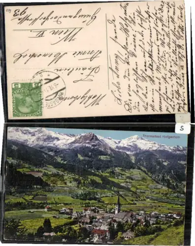 62045,Hofgastein Schöne Totale COLOR 1910