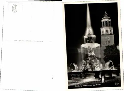 67834,Salzburg Hofbrunnen bei Nacht
