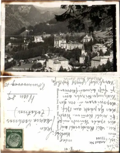 72144,Badgastein Partie zum Ortsrand m. Hotels 1941