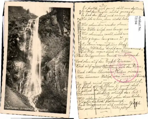 72194,Badgastein Schleierfall Nassfeld