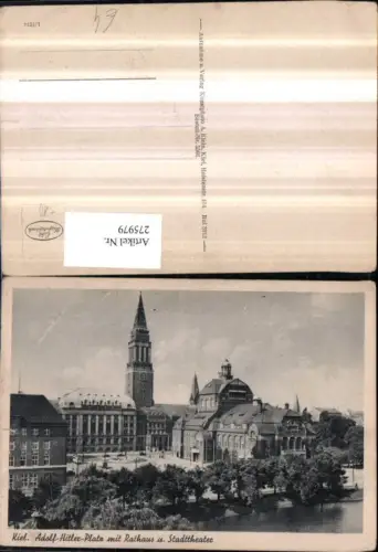 275979,Kiel Hauptplatz m. Rathaus u. Stadttheater