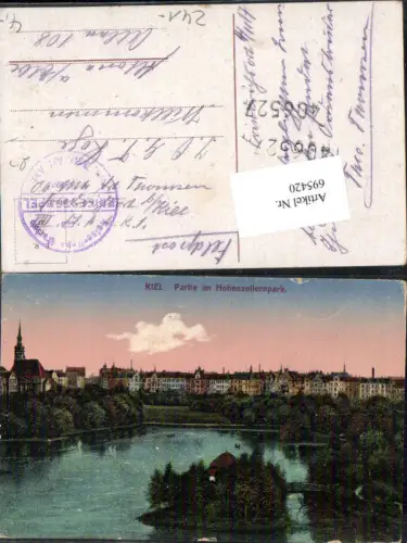 695420 Kiel Feldpost Kaiserliche Marine Kriegsmarine n. Altona