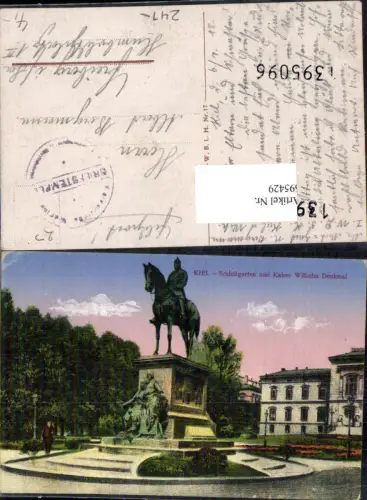 695429 Kiel Schloss Schlossgarten Kaiser Wilhelm Denkmal