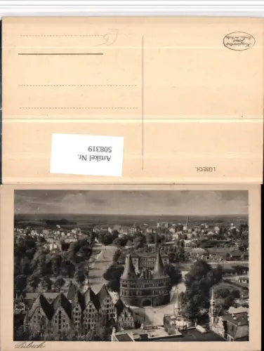 508319,Lübeck Teilansicht m. Holstentor Tor