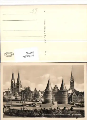 511792,Lübeck Marienkirche Holsentor Petrikirche Salzspeicher
