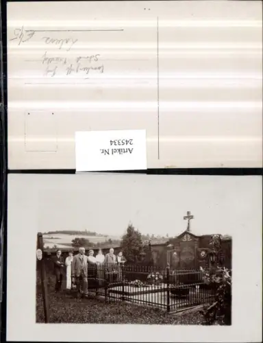 245334,Foto AK Labenz Friedhof Familiengruft Gruft Familie Schmid