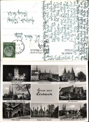 573322,Mehrbild Ak Lübeck Burgtor Holstentor Rathaus