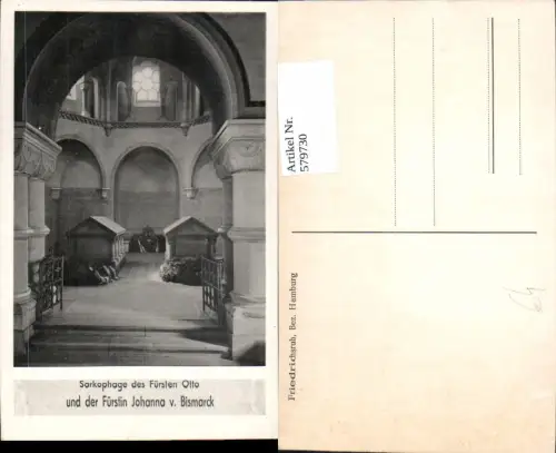 579730,Friedrichsruh Aumühle Sarkophage d. Fürsten Otto v. Bismarck u. Frau Johanna