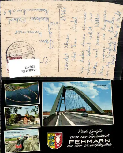 656257,Mehrbild Ak Fehmarn a. d. Vogelfluglinie Puttgarden Fehmarn-Kai Burg Eisenbahn