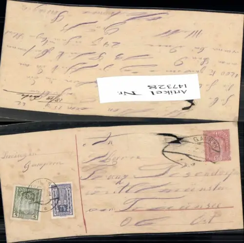 147328,Postkarte Geschäftskarte Gampern n. Altmünster