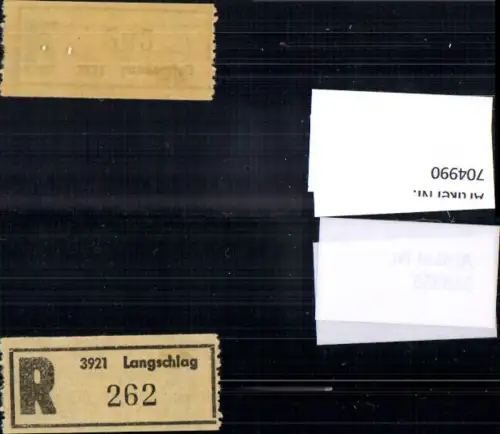 704990 Einschreibezettel Rekozettel R-Zettel Langschlag