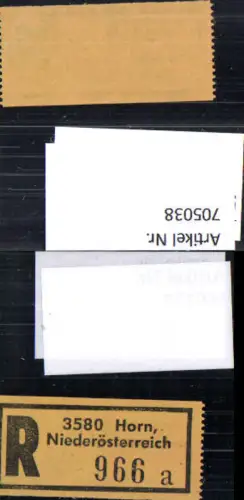 705038 Einschreibezettel Rekozettel R-Zettel Horn Niederösterreich