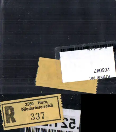 705047 Einschreibezettel Rekozettel R-Zettel Horn Niederösterreich